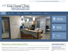 Tablet Screenshot of kidsdentalclinic.com